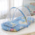 SnuggleShield™ Portable Baby Crib with Mosquito Net & Cushions